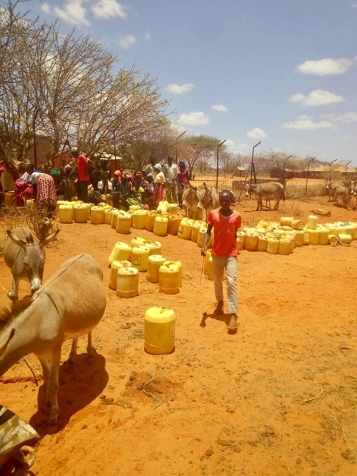 Waiting in line for water
